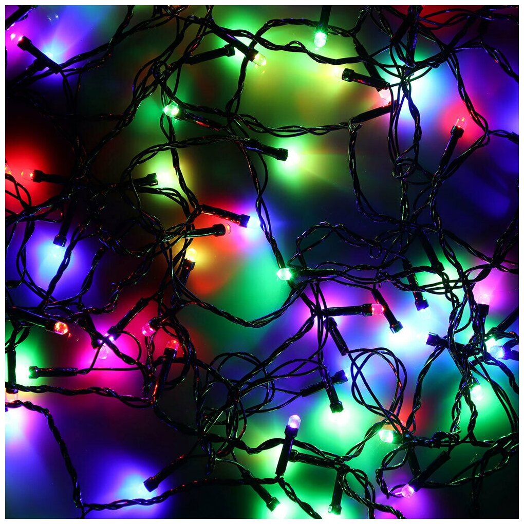 фото Сноу БУМ Гирлянда эл. вьюн 9м, 100 LED, RG/RB, автореж, ПВХ черный, 220В