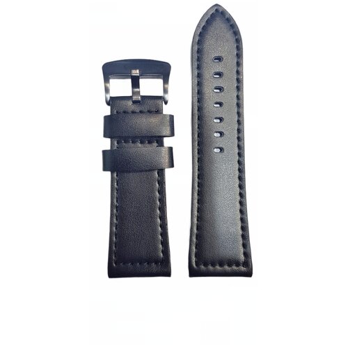 фото Ремешок для часов кожаный 28 мм ( черный) high tech