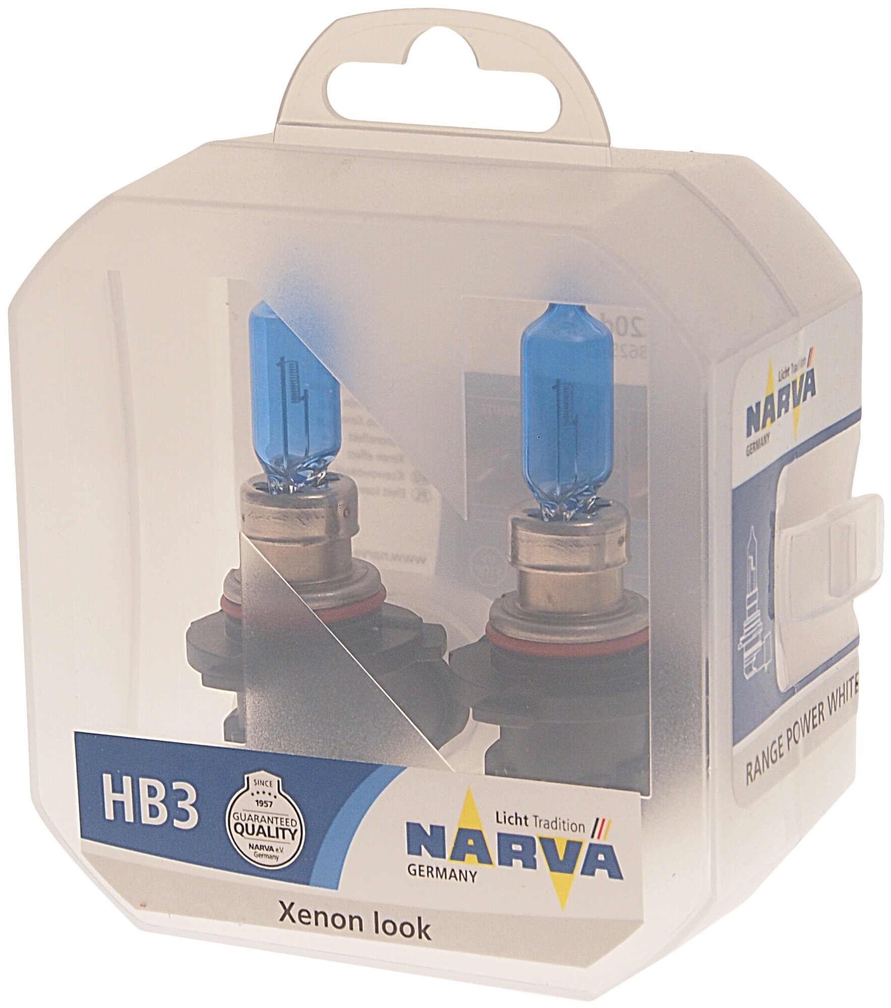 NARVA 486252100 Лампа галогенная HB3 12V 65W "NARVA" Range Power (2 шт.)