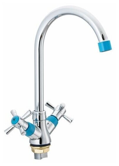 фото Смеситель для кухни (мойки) ekko e49118 вентильный