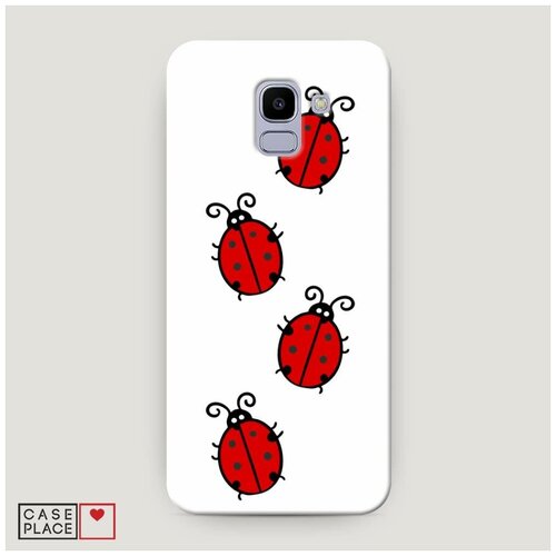 фото Чехол пластиковый samsung galaxy j6 2018 божьи коровки арт case place