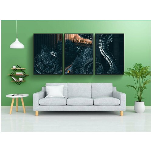 фото Набор модулных постеров для интерьера "фотошоп, здание, строение" 60x90 см. в тубусе, без рамки lotsprints