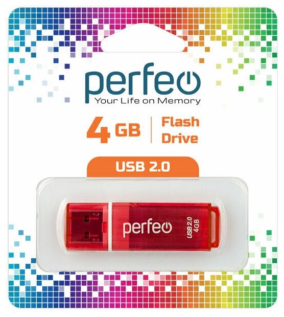 USB флешка Perfeo USB 4GB C13 Red