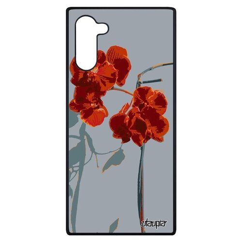 фото Противоударный чехол на смартфон // galaxy note 10 // "цветы" бутон аромат, utaupia, серый