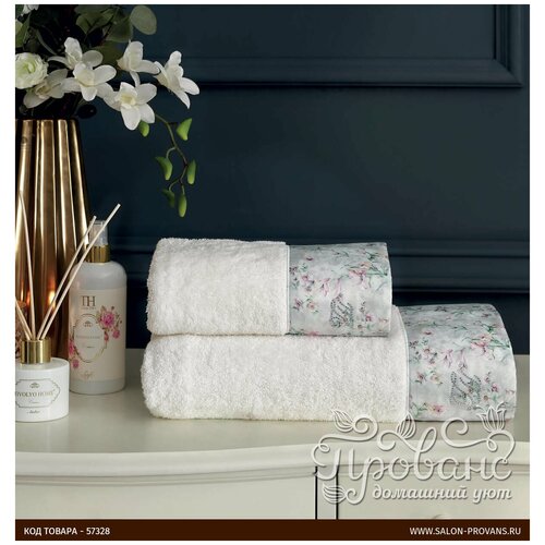 фото Полотенце для ванной tivolyo home adoria хлопковая махра кремовый 75х150