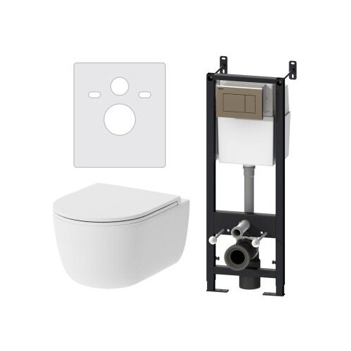 DX86 IS101511700 Инсталляция с клав глянц хром с подв унит Sirius безободк с сид млифт 69843₽