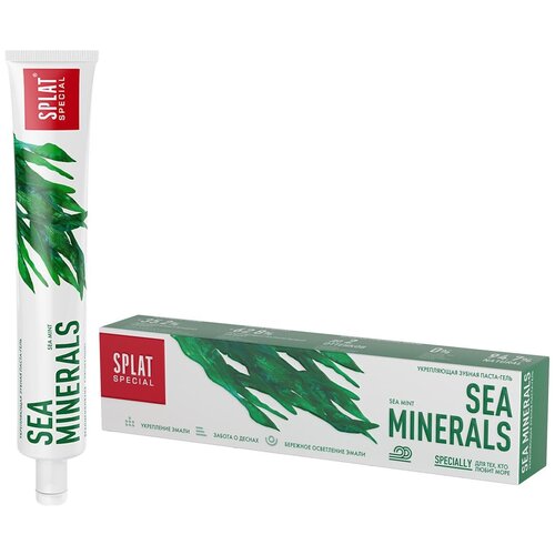 Зубная паста SPLAT Special Sea Minerals, мята, 75 мл, 75 г, зеленый зубная паста splat special sea minerals морские минералы