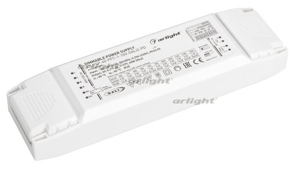 Блок питания ARJ-SP-40-PFC-1-10V-DALI2-PD (40W, 700-1200mA) (Arlight, IP20 Пластик, 5 лет)