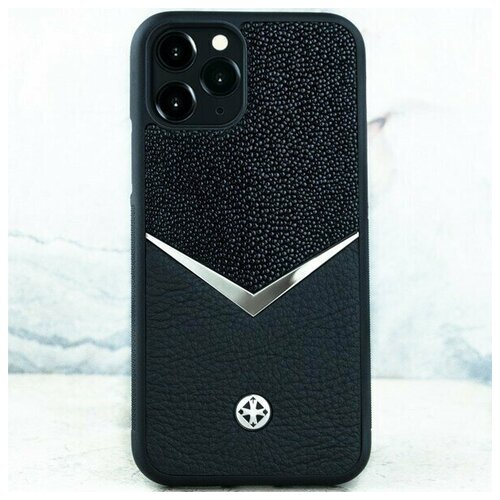 Чехол iPhone 14 Plus - Stingray Daw Black Leather