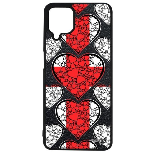 фото Противоударный чехол для телефона // galaxy a12 // "флаг англии с сердцем" патриот дизайн, utaupia, цветной