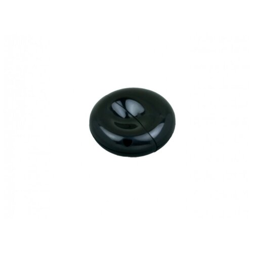 Пластиковая промо флешка круглой формы (16 Гб / GB USB 2.0 Черный/Black 021-Round Flash drivePL056)