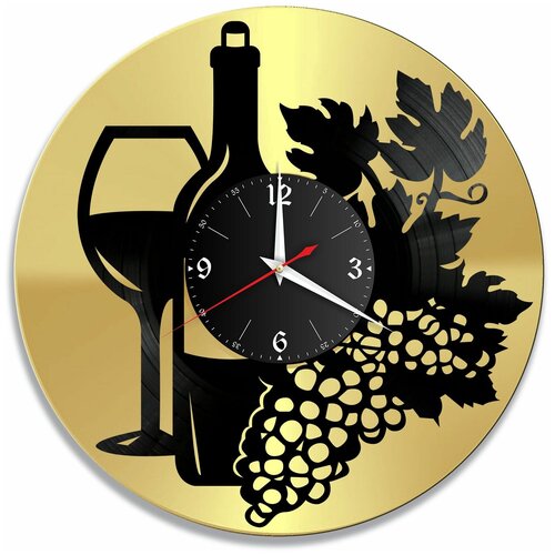 фото Настенные часы redlaser вино золото, из винила, №1 vc-10601-1