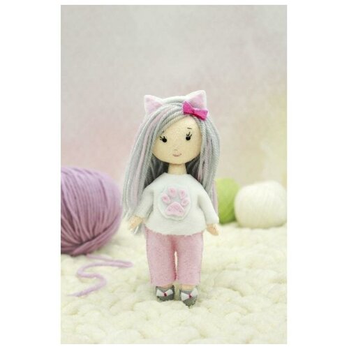 Набор для создания куклы из фетра «Девочка - котёнок»