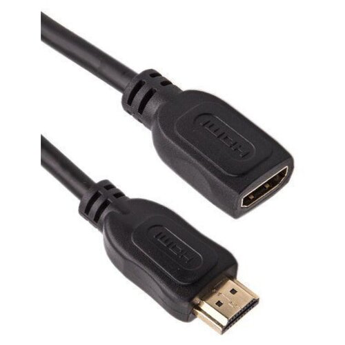 Удлинитель Telecom HDMI-HDMI ver.2.0 (Male/Female), Full 4K@60Hz, 2 ферритовых фильтра, 5 метров, чёрный (TCG-200MF-5M)