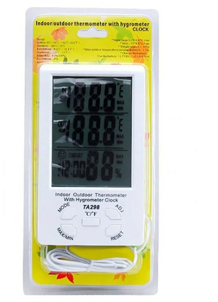 Метеостанции и термометры S-Line Цифровая метеостанция TA 298 - фотография № 8