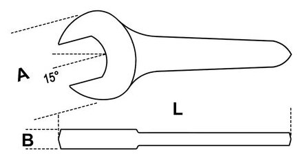 GARWIN PRO GR-IY021 Ключ рожковый односторонний 21 мм - фото №2