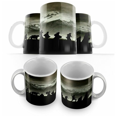 фото Кружка белая властелин колец (средиземье, мордор, хоббит, гендальф) -1 creative mug