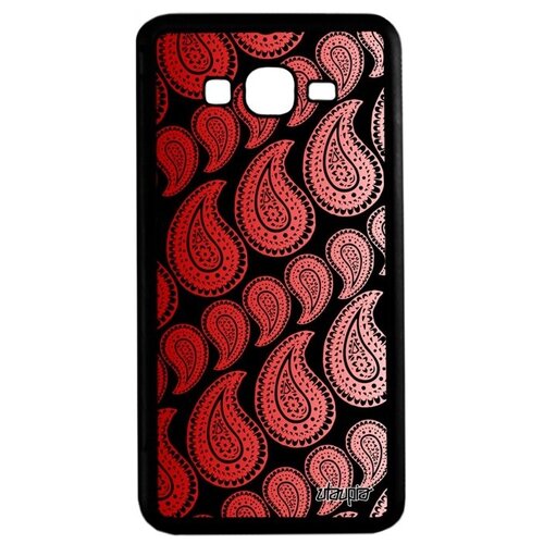 фото Ударопрочный чехол на телефон // samsung galaxy grand prime // "кружевной узор" цветочный дизайн, utaupia, красный