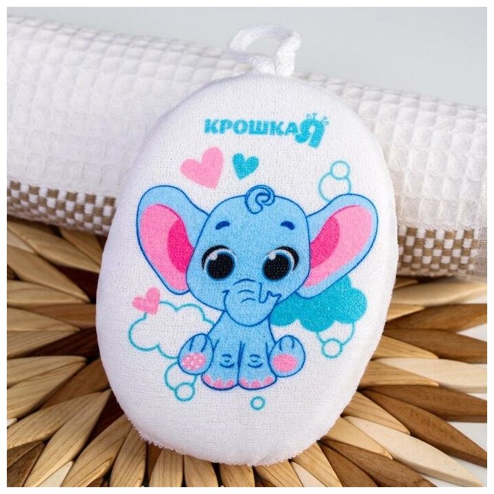 фото Мочалка детская, махровая "Слоник"