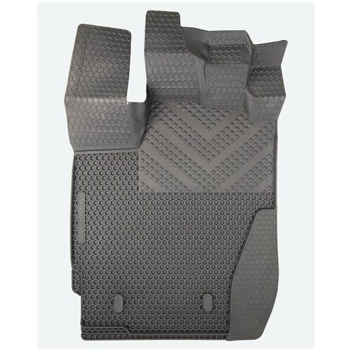 Коврик Автодрайвер для Renault Duster Рено Дастер с ноября 2020-н. в. водительский резиновый с бортом, соты