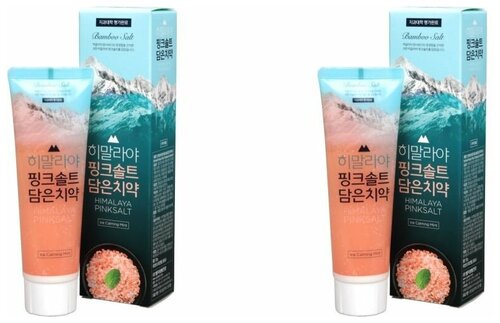 Зубная паста с розовой гималайской солью, Perioe, Himalaya Pink Salt Ice Calming Mint, 100 г, 2 шт