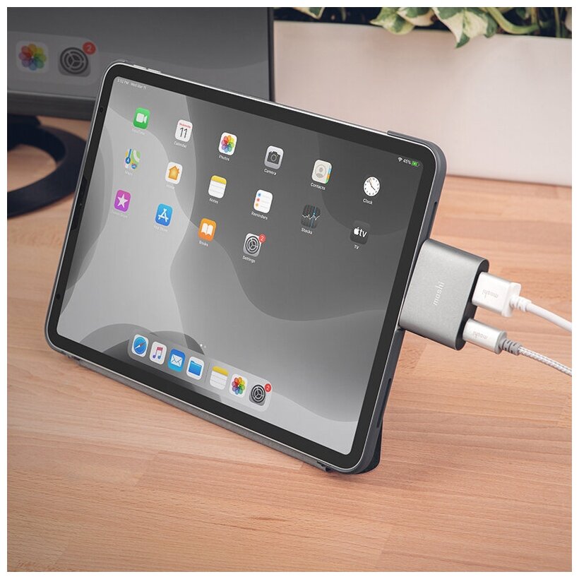 Адаптер Moshi USB-C на HDMI с Функцией Зарядки, поддержка 4K 60 Гц и HDR Titan Grey - фото №6