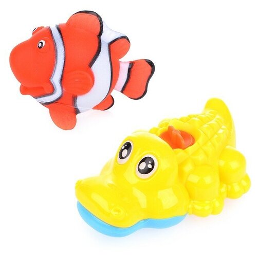 фото Набор "морские обитатели/крокодил и рыбка" крокодил с заводкой,в пакете yako