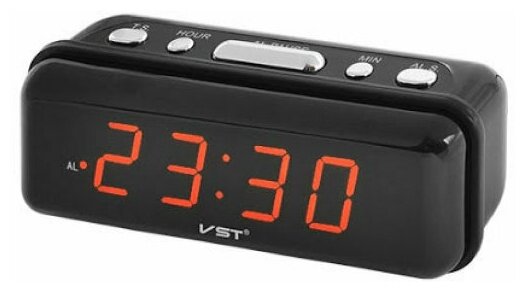 Часы электронные - будильник VST738/1красный