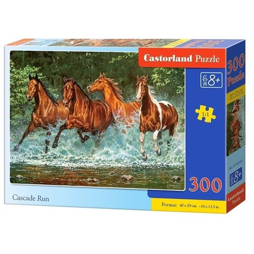 Пазл Castorland 300 деталей: Лошади, бегущие по воде пазлы 1000 бегущие по воде
