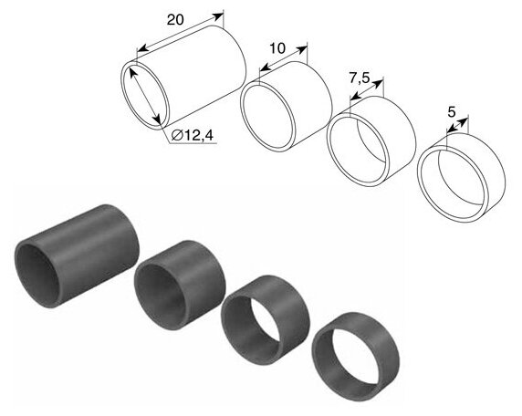 Комплект втулок распорных пластиковых, DH01RVP (DoorHan) - фотография № 2