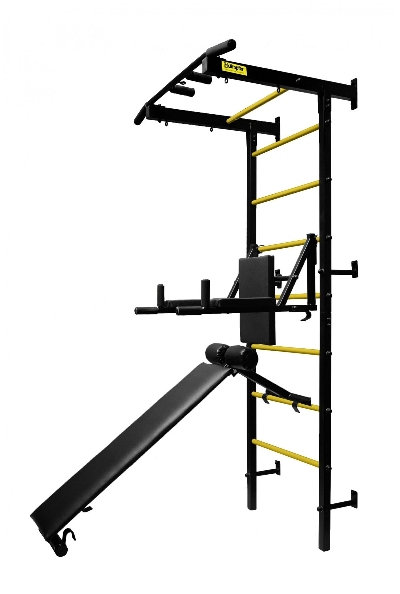 Профессиональная шведская стенка Kampfer Sirius Powerful (черный/желтый)