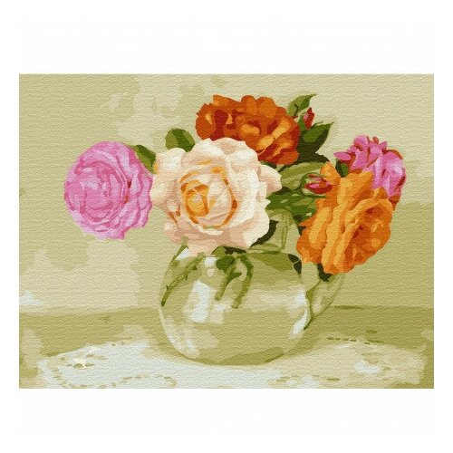 фото Набор для раскрашивания по номерам molly kk0063 бузин. розочки