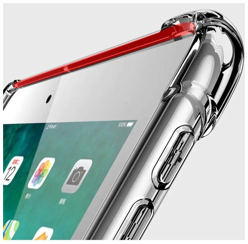 Чехол накладка противоударный силиконовый для Samsung Galaxy Tab S7+ / S7 Plus 12.4 дюймов T970 2020 года прозрачный