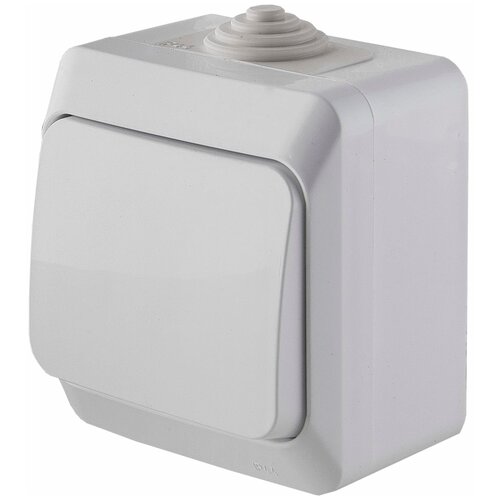 Переключатель накладной влагозащищенный Schneider Electric Этюд 1 клавиша IP44, цвет серый
