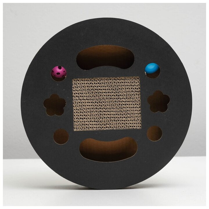 Гофрокогтеточка-круг с шариками, 33 х 5 см - фотография № 7