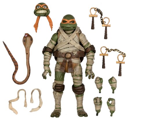 Фигурка NECA Universal Monsters/Teenage Mutant Ninja Turtles – Michelangelo as The Mummy 54187, 17.8 см