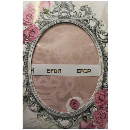 фото Скатерть прямоугольная efor ivy жаккард сухая роза 160х300 efor (турция)