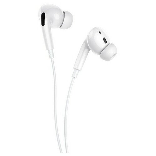Наушники Hoco M1 Pro проводные вакуумные микрофон Jack 35 12 м белые 86100₽