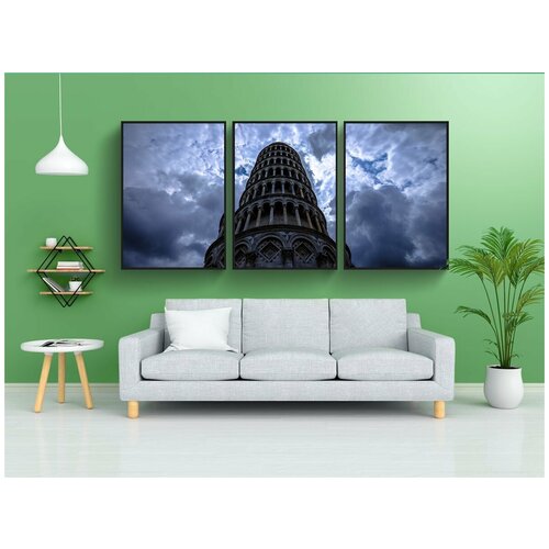 фото Набор модулных постеров для интерьера "арки, пизанская башня, архитектуры" 60x90 см. в тубусе, без рамки lotsprints