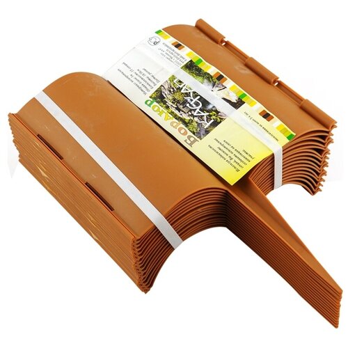 Бордюр Дачная мозаика Каскад светло-коричневый, 3 м, 18х30 см 9526