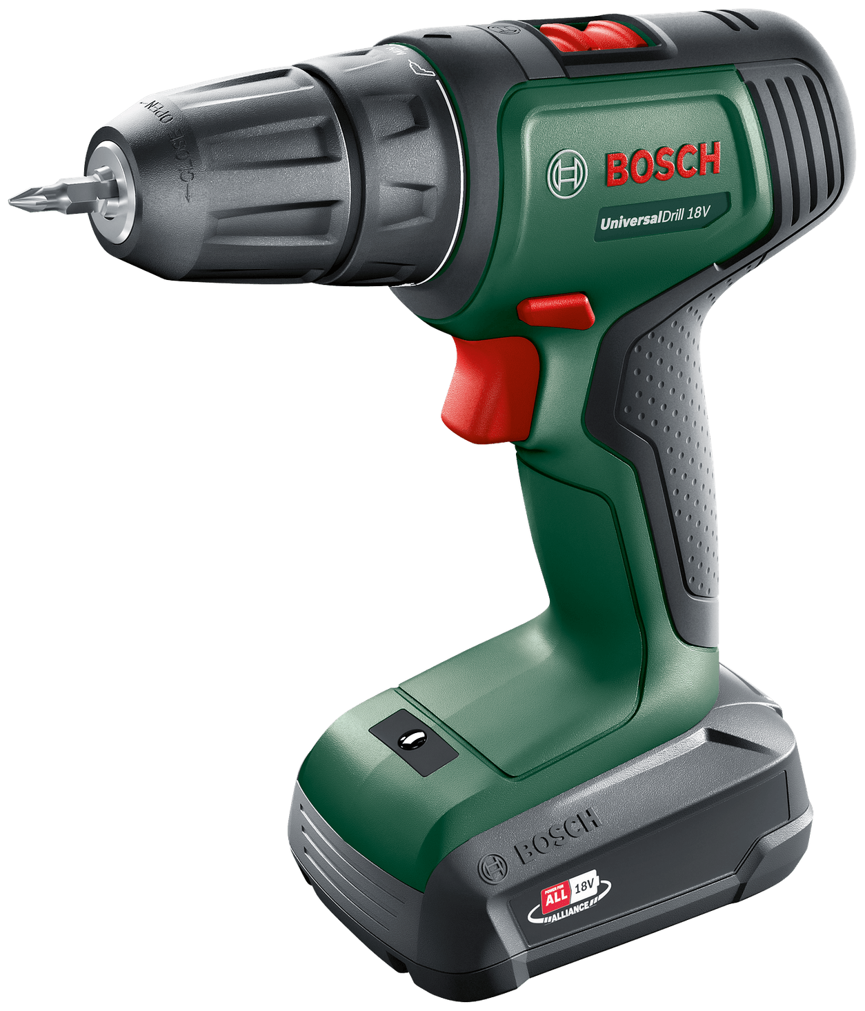 Акк. дрель-шуруповерт Bosch UniversalDrill 18V 1 АКК 1,5 А/ч + ЗУ AL 1810 06039D4001