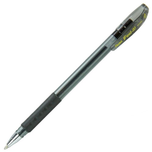 pentel ручка шариковая feel it 1 0 мм bx490 синий цвет чернил 12 шт Pentel Ручка шариковая Feel It! 1.0 мм BX490, BX490-A, черный цвет чернил, 1 шт.