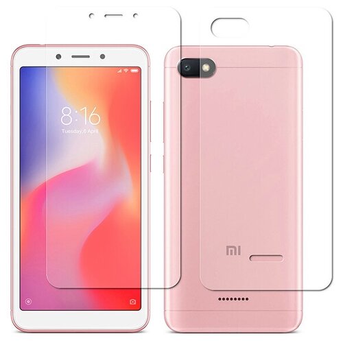 пленка защитная luxcase xiaomi redmi go hybrid прозрачная 2 шт Гидрогелевая пленка LuxCase для Xiaomi Redmi 6A 0.14mm Front and Back Transparent 86941