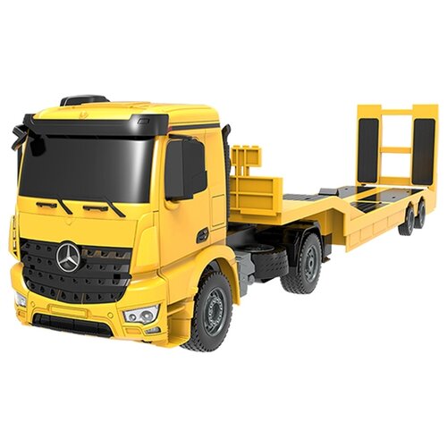 Автовоз Double Eagle Mercedes-Benz Arocs (E562-003), 1:20, 97.5 см, желтый/черный погрузчик double eagle mercedes benz arocs e565 003 1 20 38 см красный желтый черный