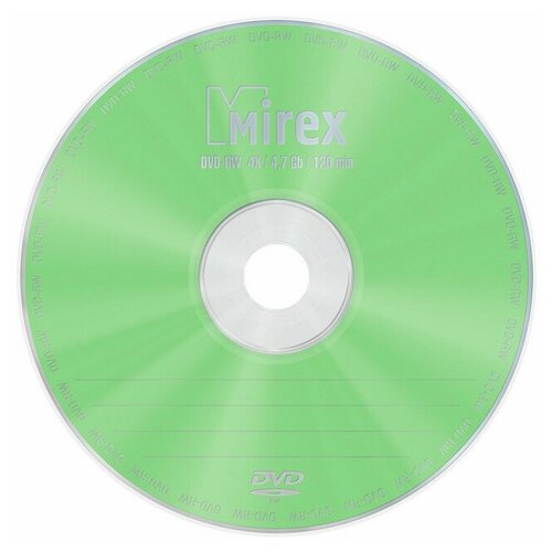 комплект 2 штук носители информации dvd rw 4x mirex slim 1 ul130022a4s Носители информации DVD-RW, 4x, Mirex, Cake/25, UL130032A4M