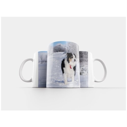 фото Кружка "зима, снег, собака" 320 мл lotsprints