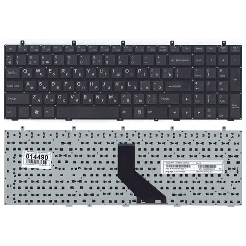 Клавиатура для ноутбука Clevo W370ET черная плоский ENTER 2170₽