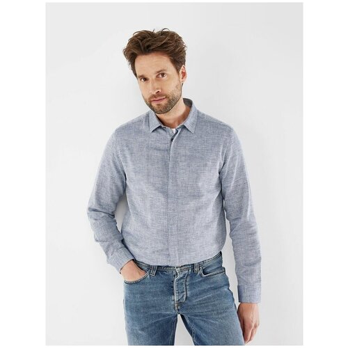 фото Рубашка мужская mexx; цвет navy р. m