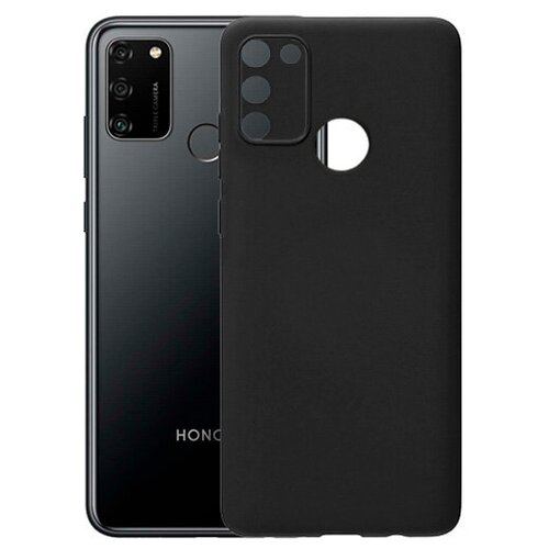 фото Матовый чехол mattecover для huawei honor 9a силиконовый черный