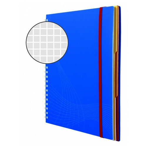 Блокнот AVERY ZWECKFORM Notizio, A4, 90стр, в клеточку, спираль двойная, синий [7037]